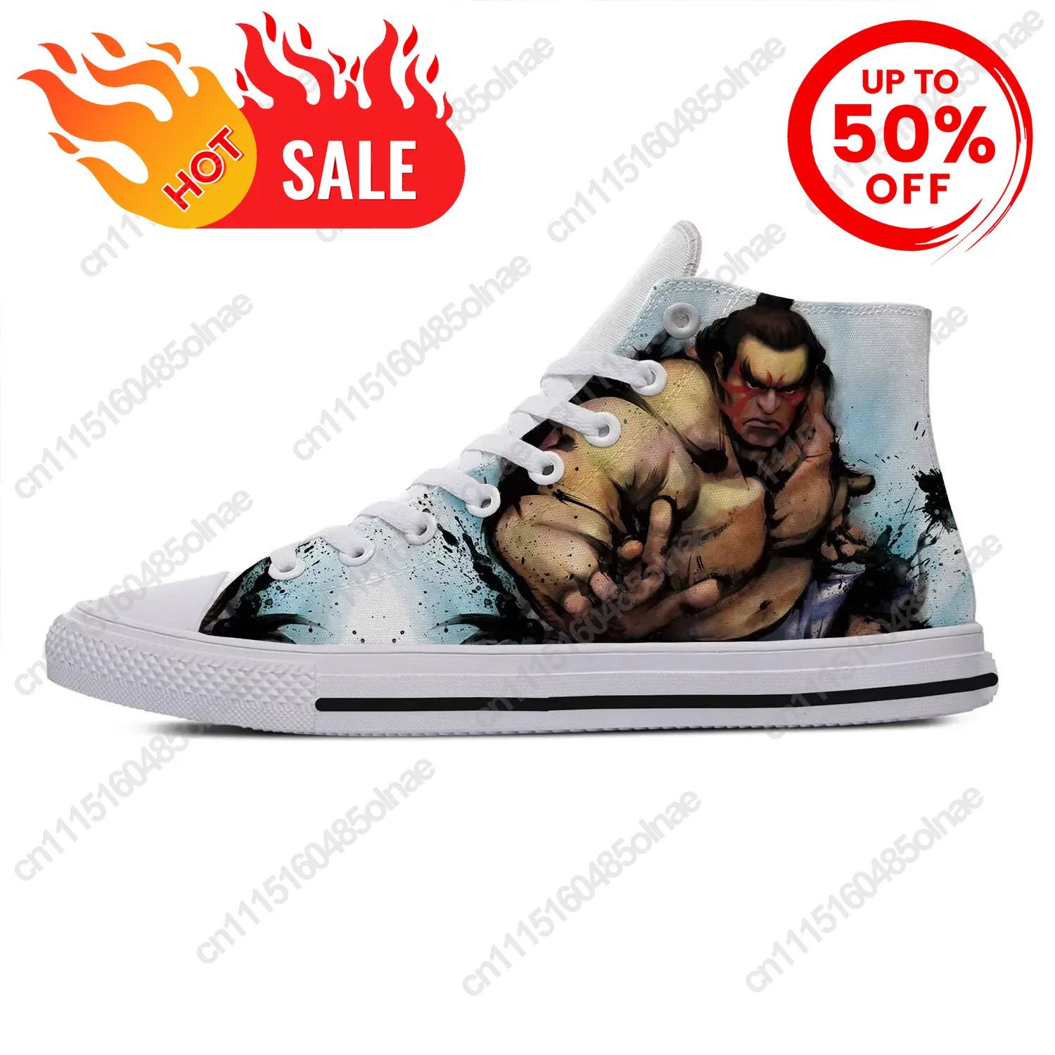 Game Street Fighters Graphic Top Sneakers High Quality Mens Womens Teenager Canvas Sneaker Casual Couple Shoes Custom Shoe