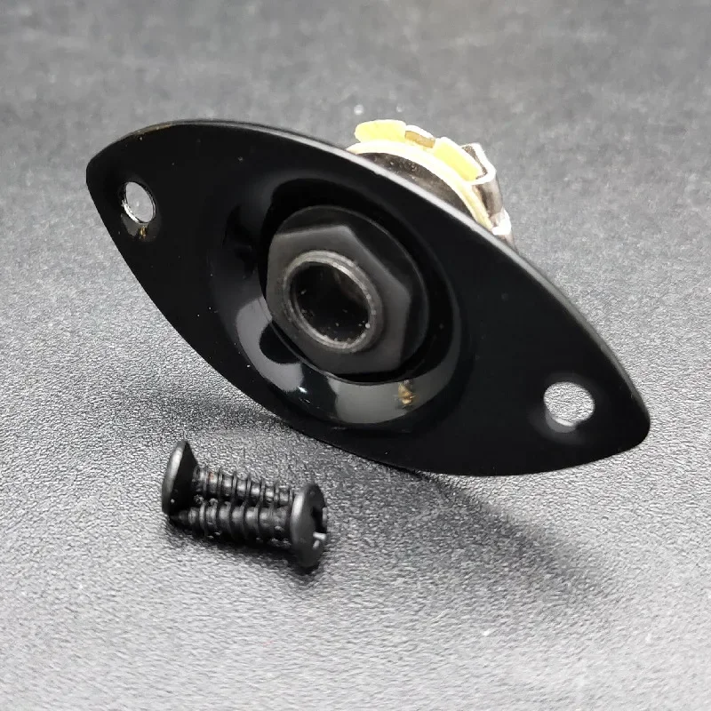 

2 Pcs Electric Guitar Pickup Oval 6.35mm Output Jack Plate Jackplate Socket Jack for LP Electric Guitar Accesorios Guitarra
