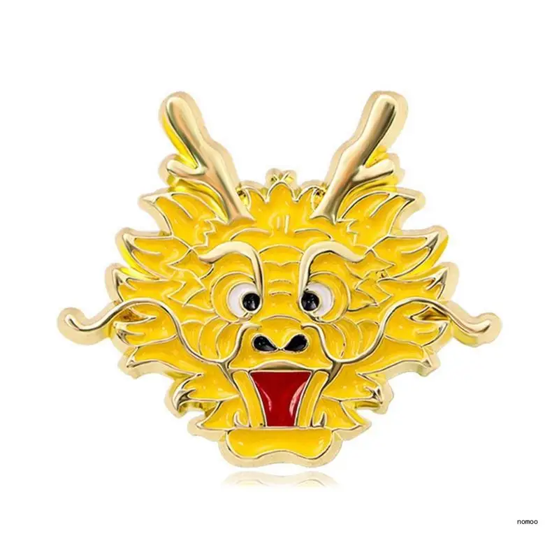 Retro Dragon Badge Unique Designs Brooch Pins for Fashionable Individuals