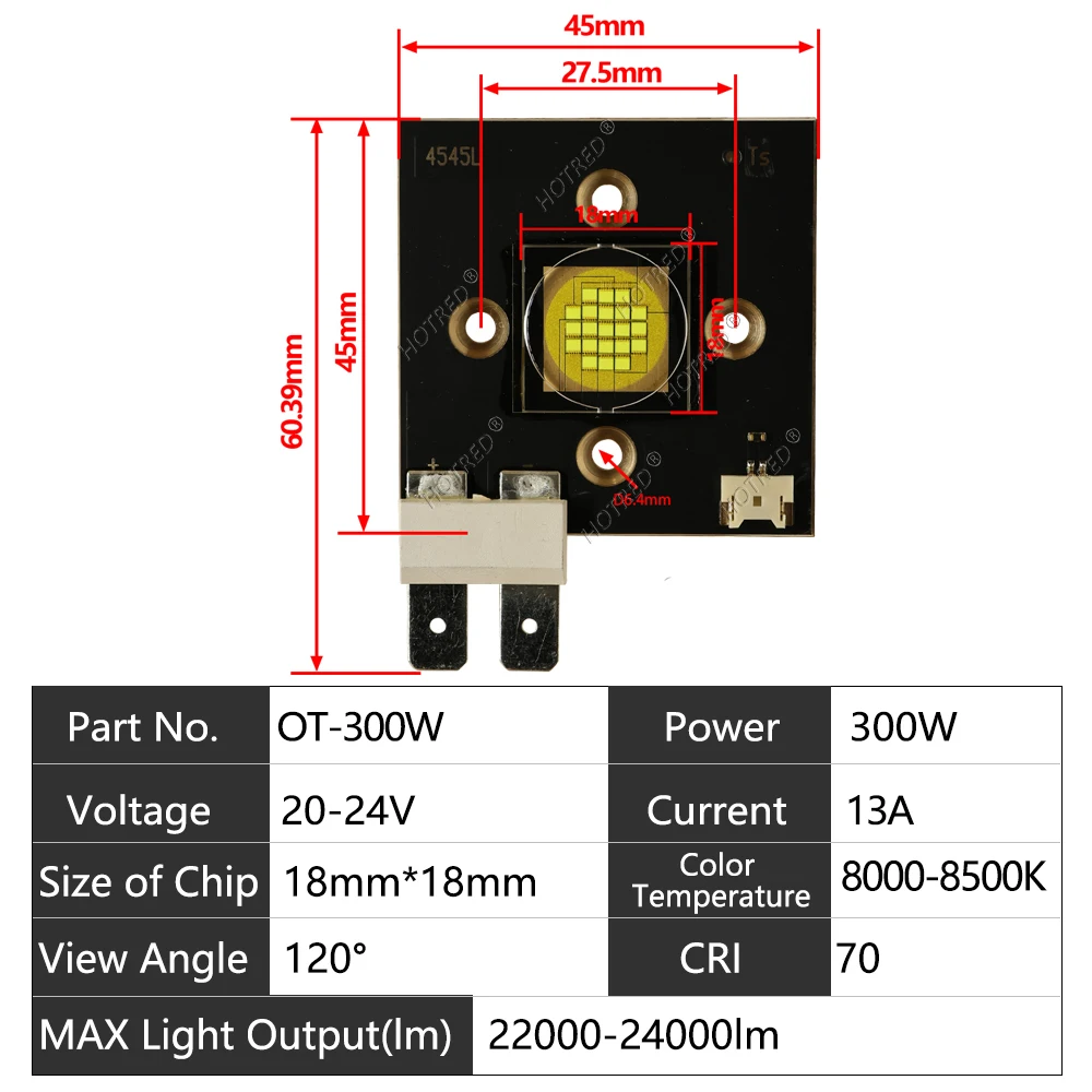 LED 200W 300W DC20-24V High Power LED 21V Stage Light Chip Cold White8000-8500K For Moving Head Disco Lamp Projector Accessories