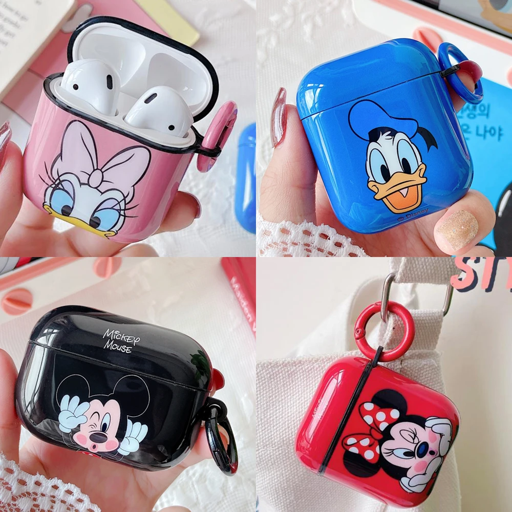 IMD เคสหูฟังสำหรับ airpods Pro 2 2022ฟองน้ำครอบหูฟังซิลิโคนสำหรับ Air POD 3 2 1 Gen funda Disney Mickey Minnie Winnie Stitch