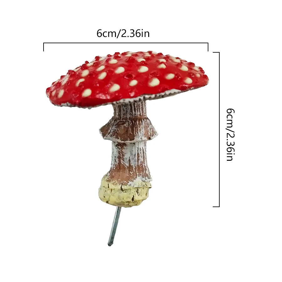 1PC Mini Mushroom Glow In The Dark Ornament Simulated Mushroom Statue Fairy Garden Miniatures Resin Craft Home Decorations