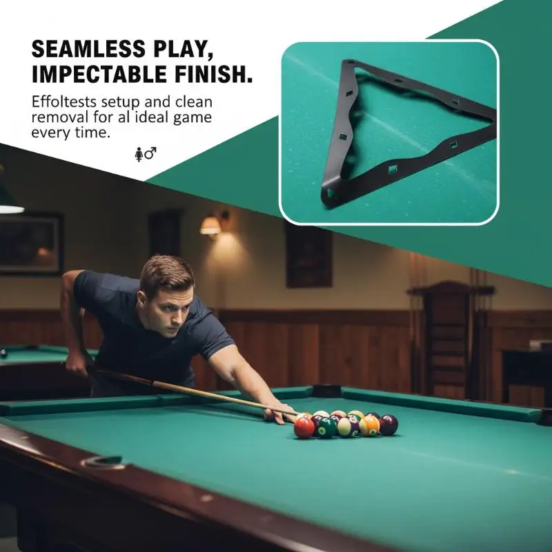 

Magic Billiards Triangle Rack Holder for 9 Balls Ensures Perfect Pool Game Positioning