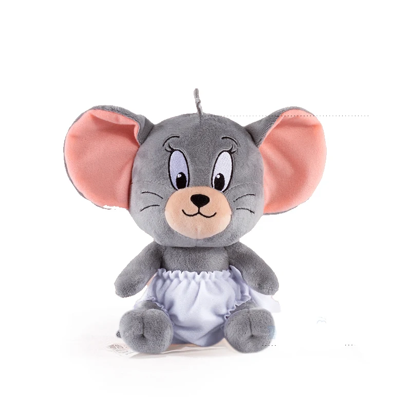 18 cm große Tom und Jerry Plüschtiere, niedliches Tuffy-Maus-Set, weiche Kuscheltier-Puppen, ideales Geburtstagsgeschenk für Kinder.