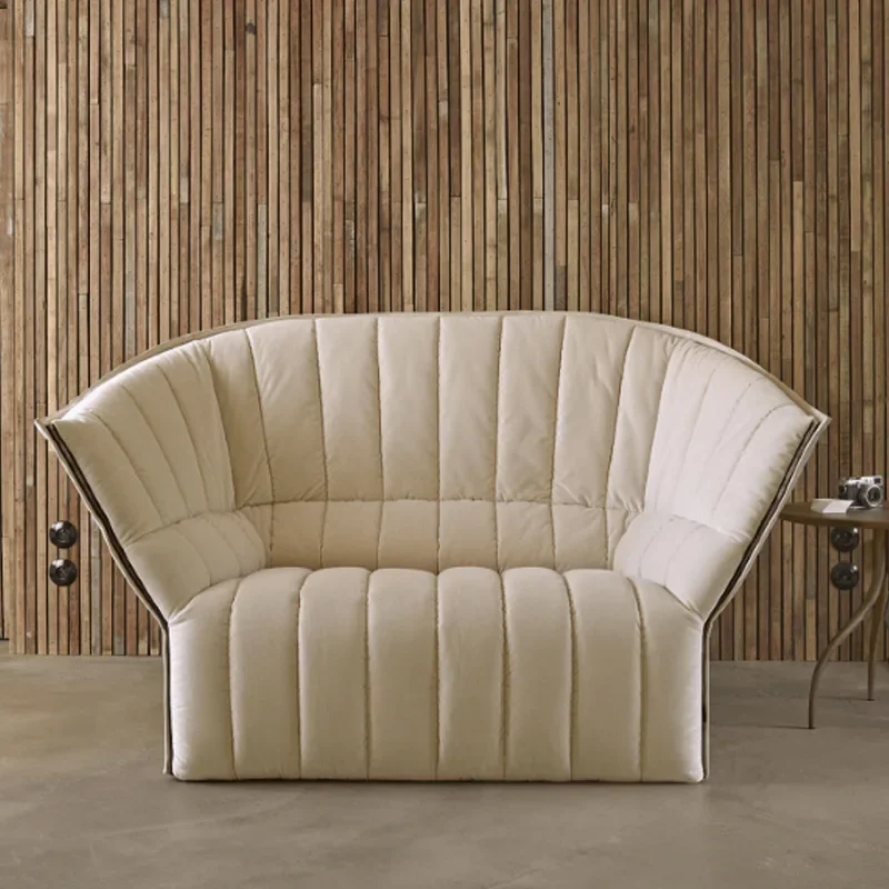 Armrest fabric sofa comfortable muscle shape casual sofa chair