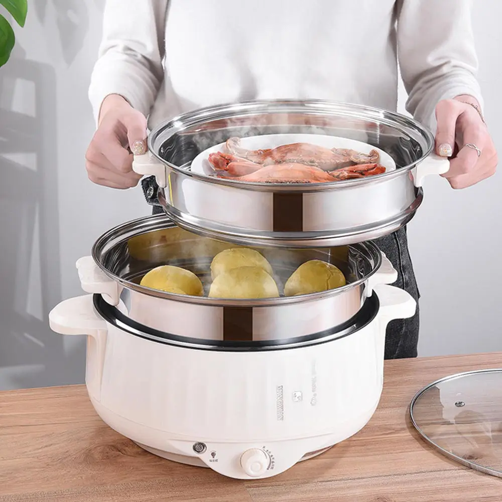 Student Dormitory Electric Cooker, Multi-Function Household Electric Cooker, Takeaway Hot Pot, Electric Wok, Steamer, Non-Stick