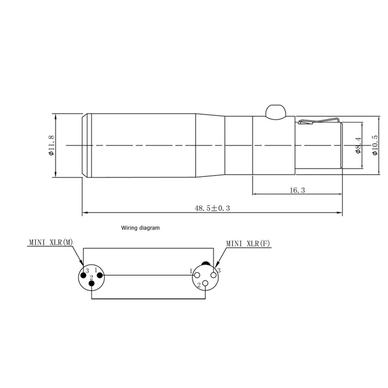 10PCS Mini XLR 3Pin Stecker auf 4Pin Buchse Metall Audio Adapter - Mic Connector Converter Universal