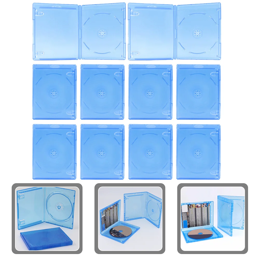 

15 Pcs Clear Dvd Disc Case Replacement Transparent Clam Shell Cd/dvd Disc Cakebox Spindle Holder