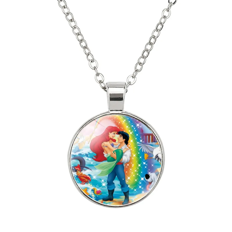 

Disney Princess The Little Mermaid Ariel Necklace Pendant Mermaid Princess Ariel Girls Fashion Jewelry Necklace Birthday Gifts