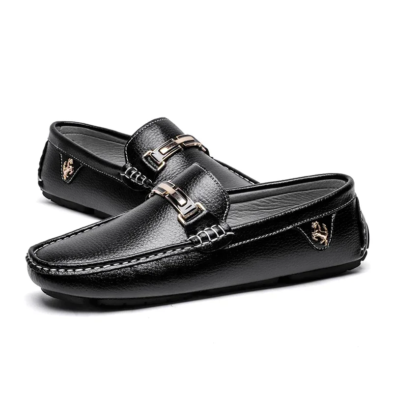 Genuine Leather Mens Loafers Soft Moccasins Ultra-light Soft-Soled Driving Shoes Handmade Male Leisure Walk Flats Man Lazy Shoes