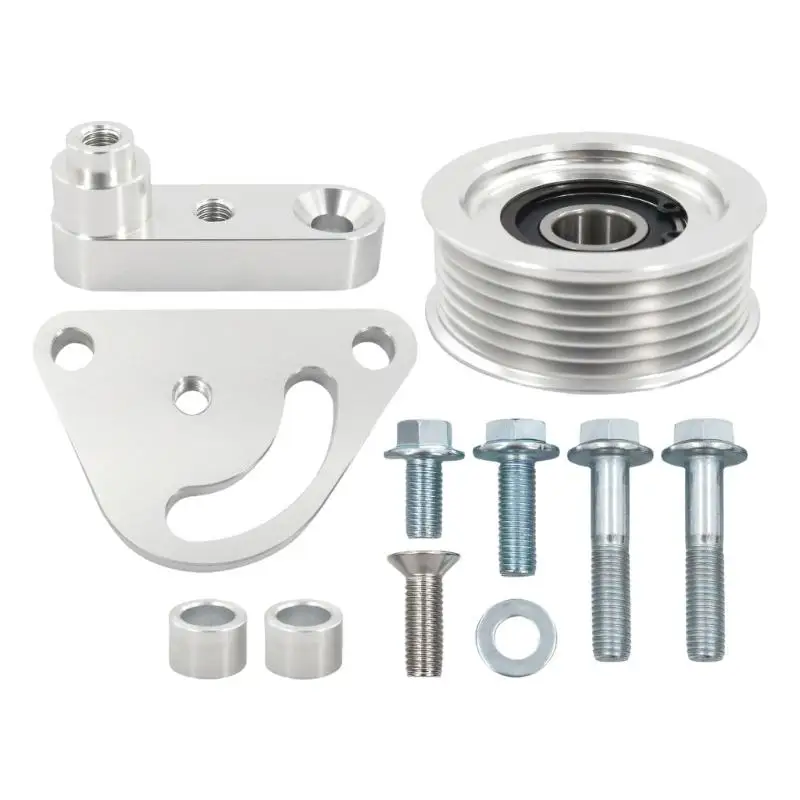 31BC Manual Belt Tensioner with 6-Rib Pulley, Slotted Bracket for 5.7L Engine Accessory Drive Replacement Hardware with Spacers