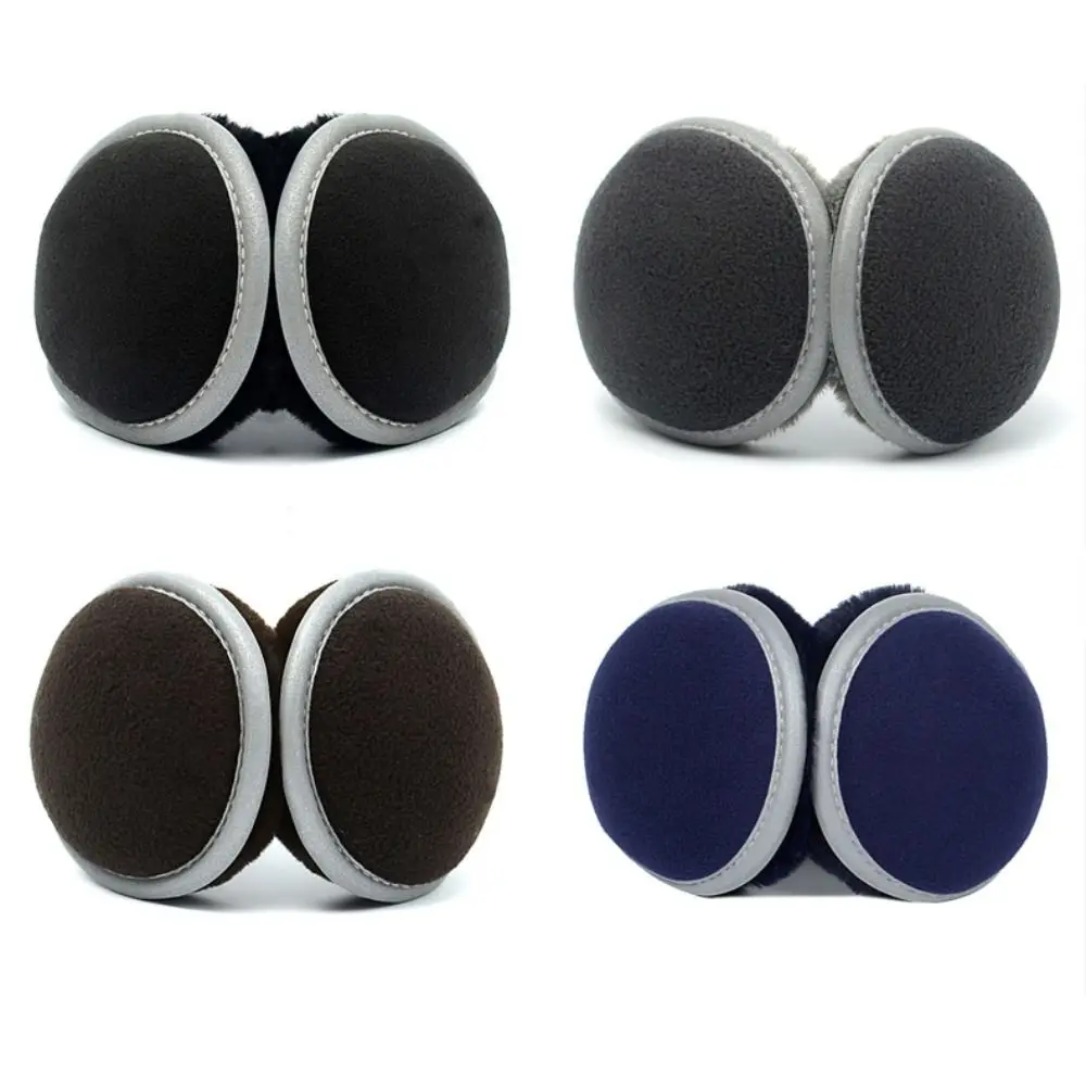 with Reflective Tape Foldable Earmuff Soft Windproof Ear Warm Protector Thicken Cold Proof Winter Warm Ear Muff