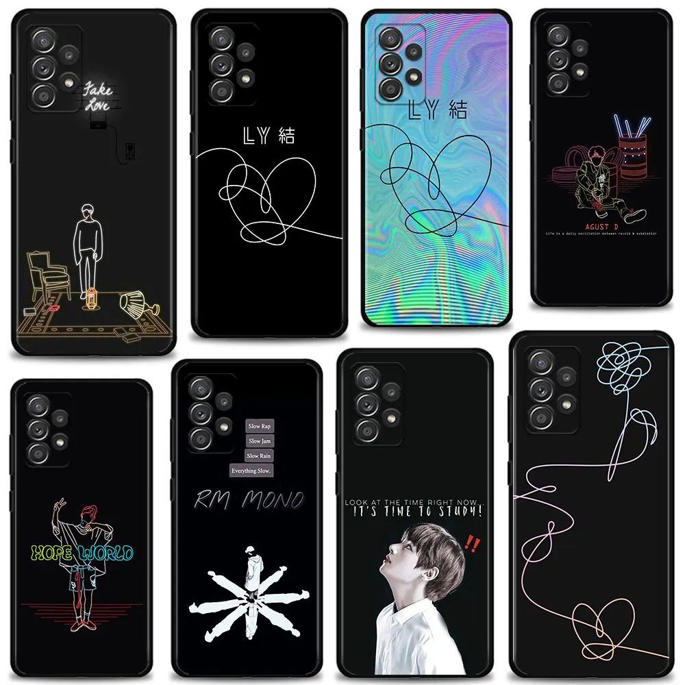 Rap RM JIMIN JIN SUGA J HOPE Funda Silicone For Samsung Galaxy A12 A52 A73 A41 A32 A51 A31 A21s A71 A72 A13 A33 A73 A53 A54