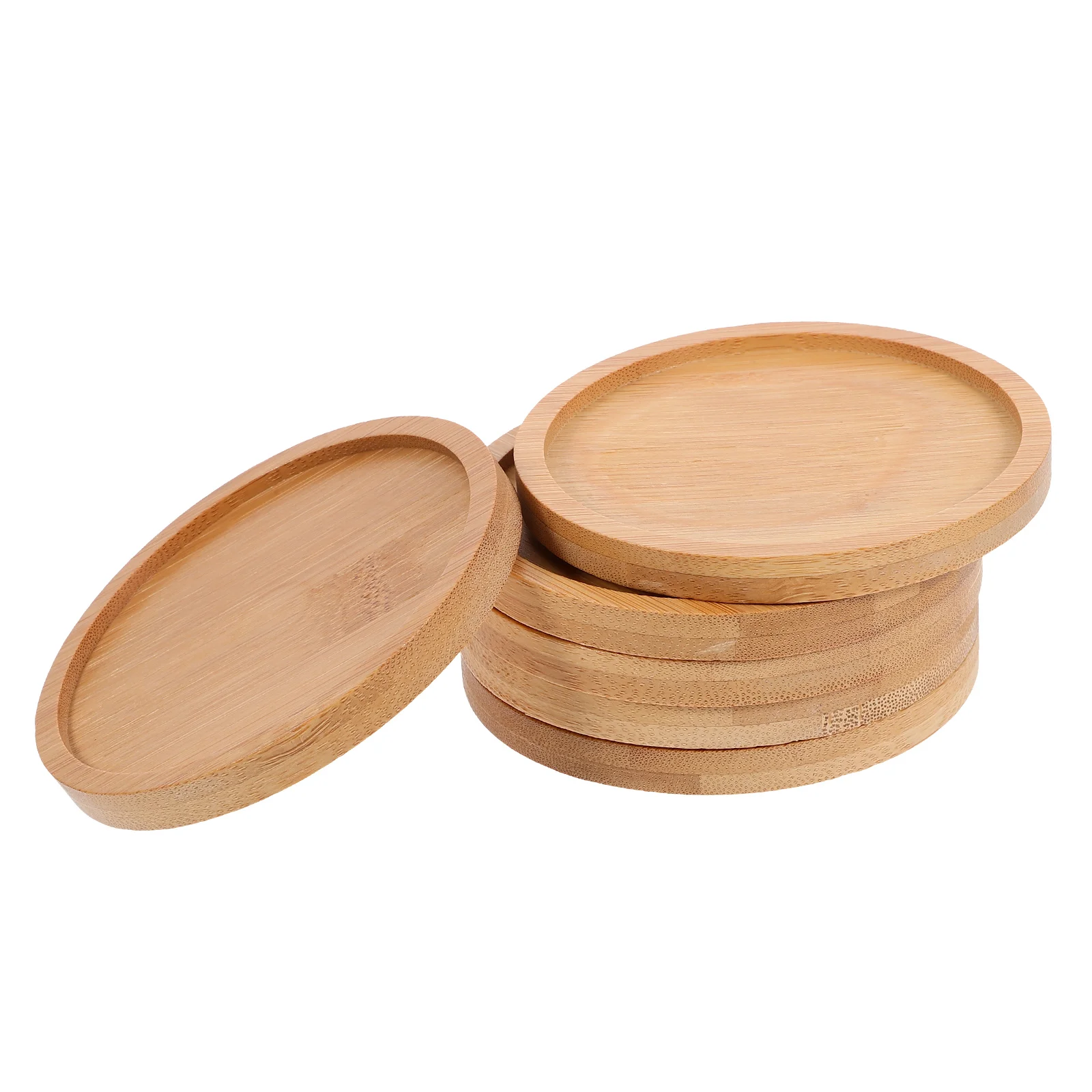 

6 pcs Coaster Heat Hot Pot Trivet Pad Bamboo Trivet Kids DIY Craft Cup Mat 9 5cm Hot Pads Countertops Coffee Table