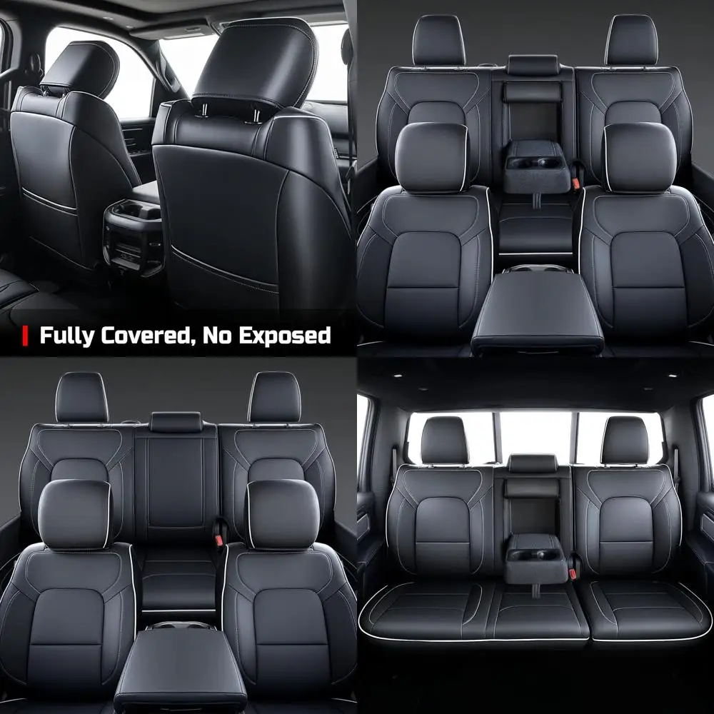 

Чехлы на сиденья премиум-класса из искусственной кожи на заказ для Dodge RAM 1500 (2012-2019) и RAM 1500 Classic (2019-2024) Crew Cab — полностью чехол