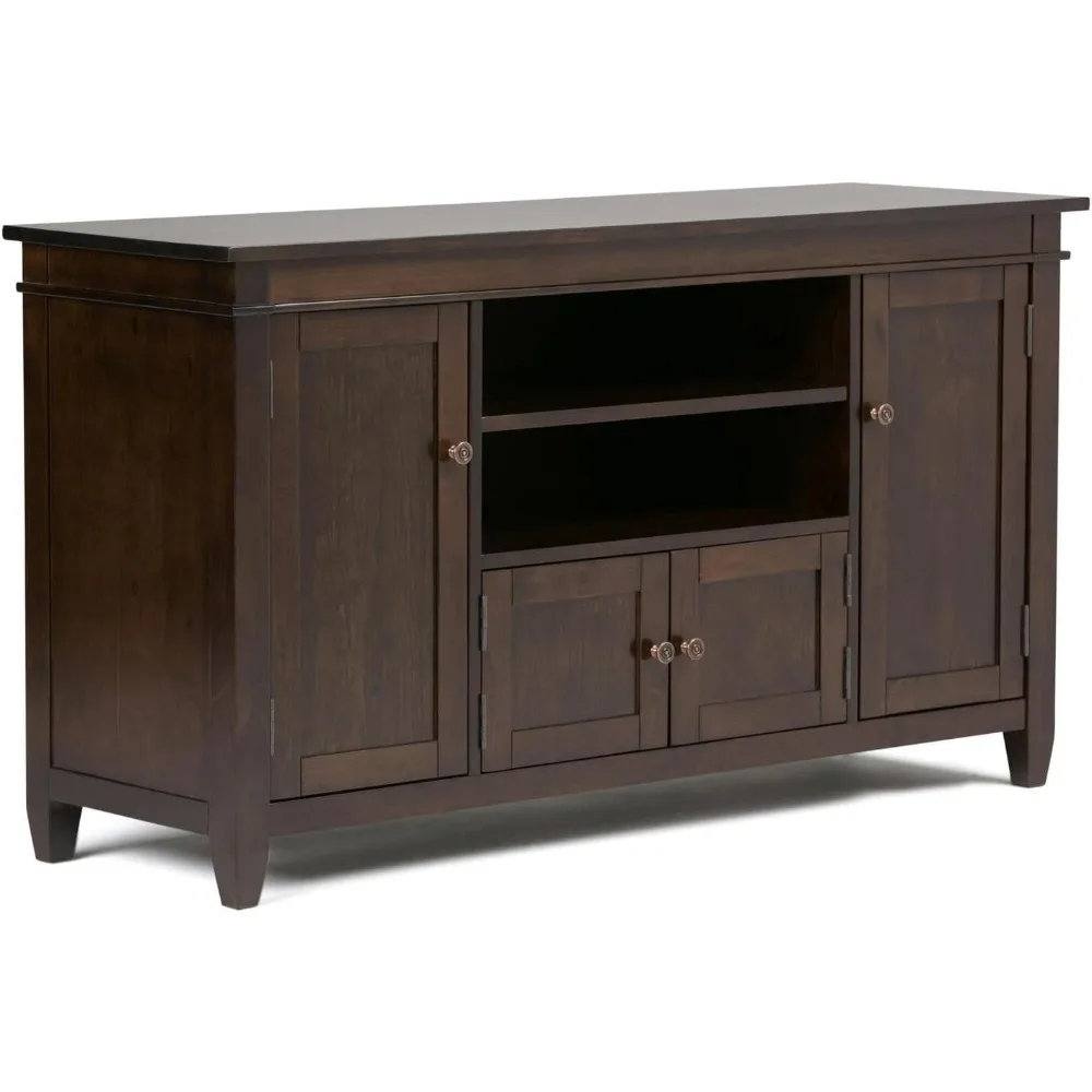 

TV Media Stand, 54 Inch Wide, Contemporary, Living Room Entertainment Center