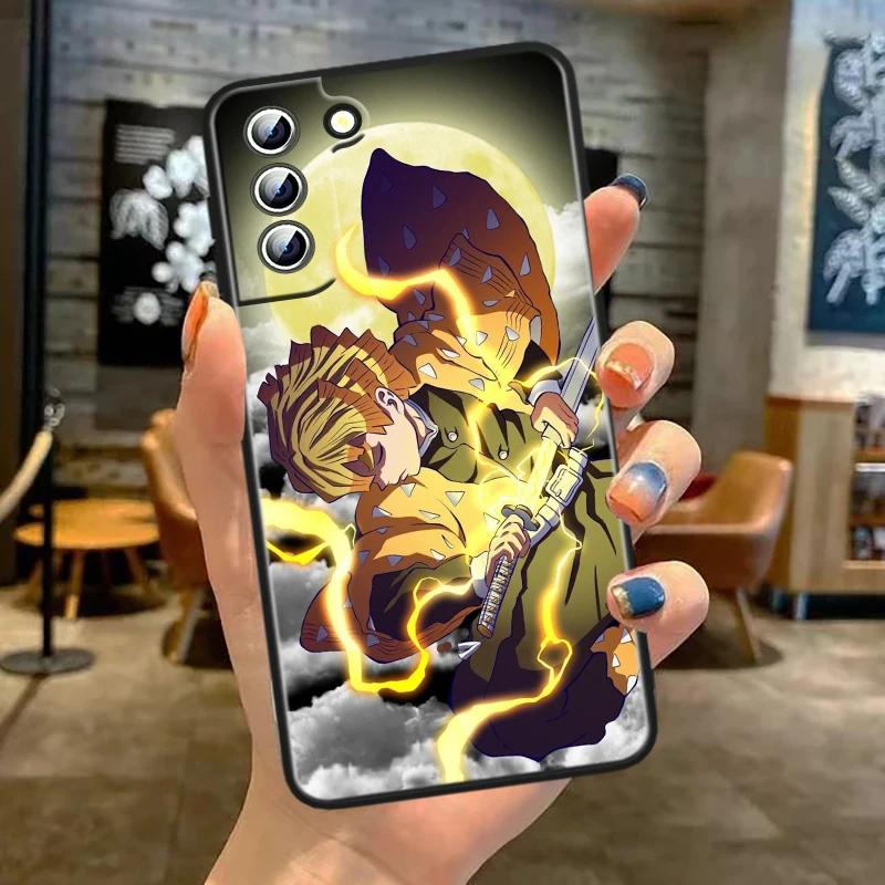 Anime Demon Slayer Voor Samsung S24 S23 S22 S21 S20 Fe S10e S10 S9 Ultra Plus Plus Zachte Siliconen Zwarte Telefoonhoes