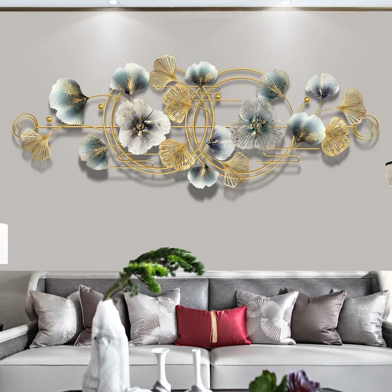 Wall decoration ginkgo biloba bedroom sofa background wall decoration entrance three-dimensional wall decoration