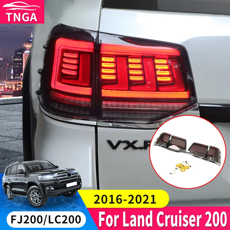 

For 2008-2021 Land Cruiser 200 LC200 Taillight Set Modification Accessories Led Dynamic Turn Signal Automobile Tail Lamp 2020