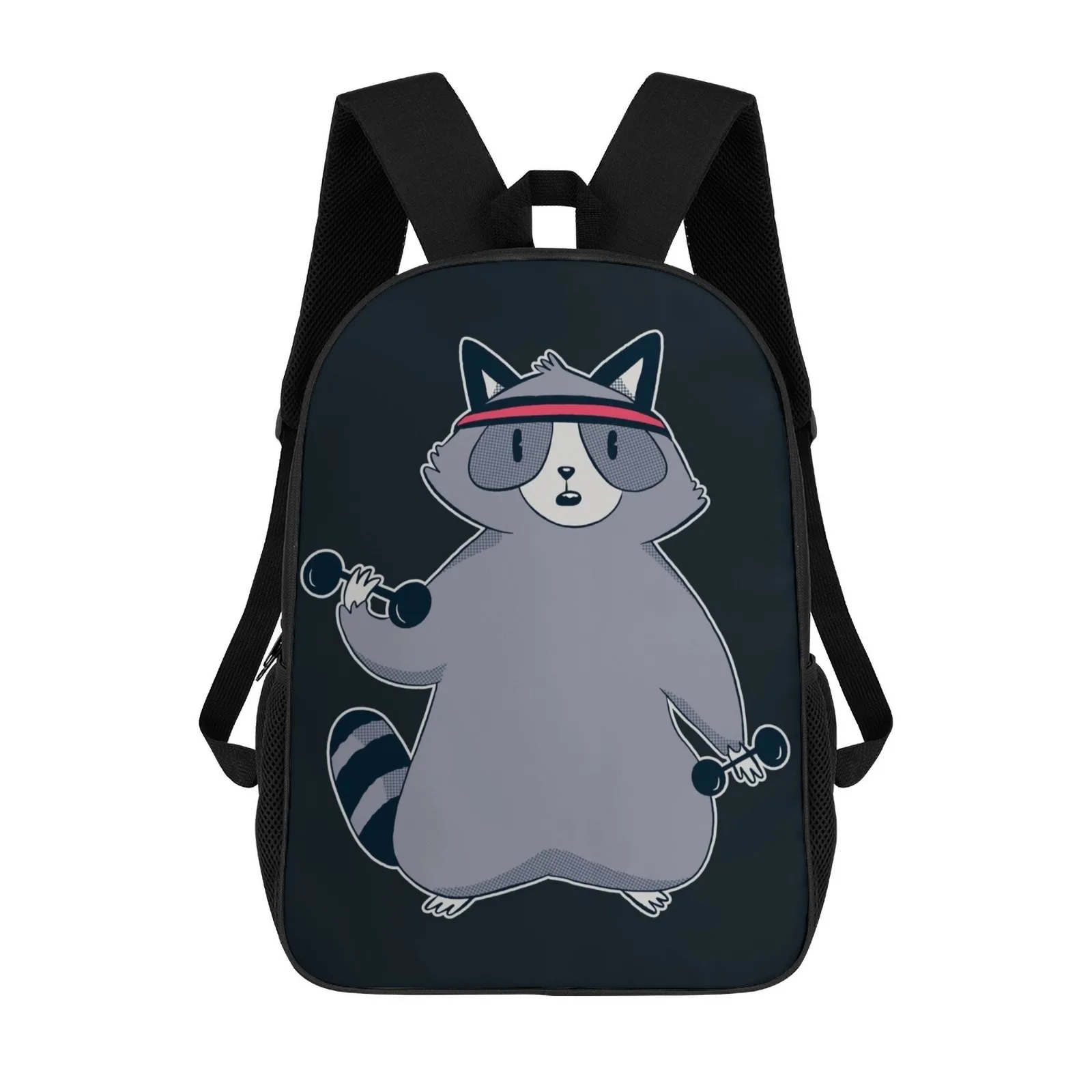 

Funny Raccoon Gym Mochilas De Hombre Printed School Backpacks For Teenagers Back To School 17 Inch School Backpack Bag