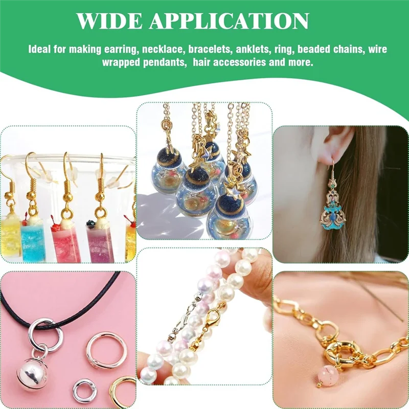 

NEW-1166Pcs Jewelry Making Supplies Kit Contains Silver & Gold Earring Findings, Lobster Claw Clasps, For DIY And Repair