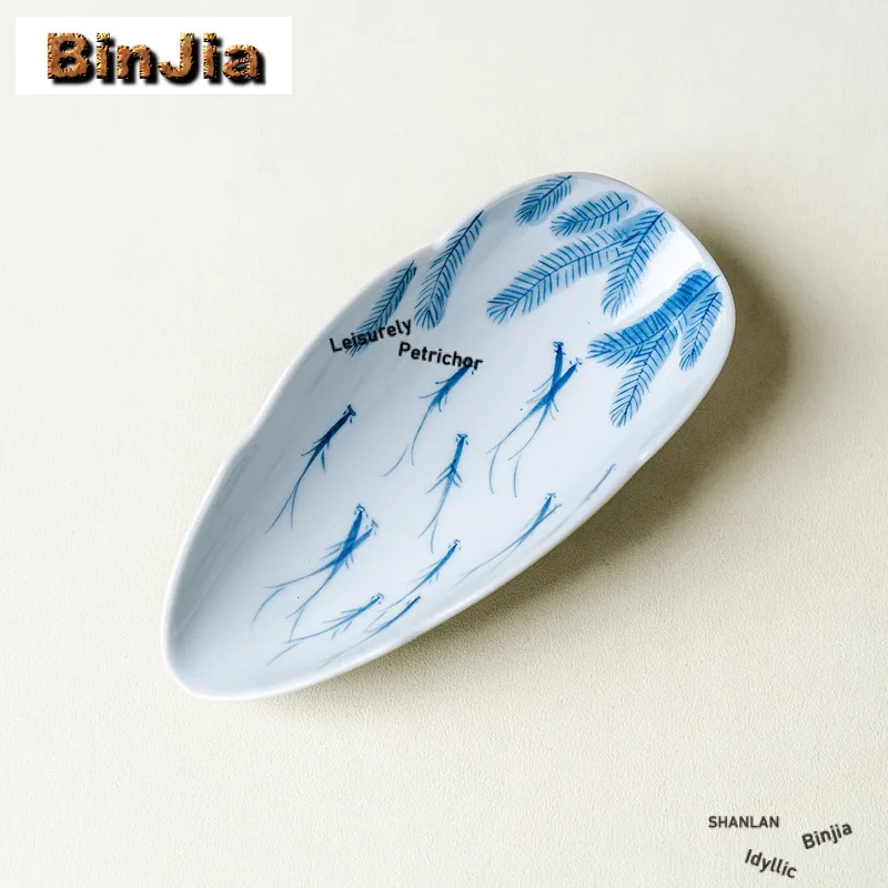 Hand-painted Stream Fish Tea Scoop Boutique Shovel Household Awakening Tea Ladle Kung Fu Tea Tea Ceremony Accessories Gift
