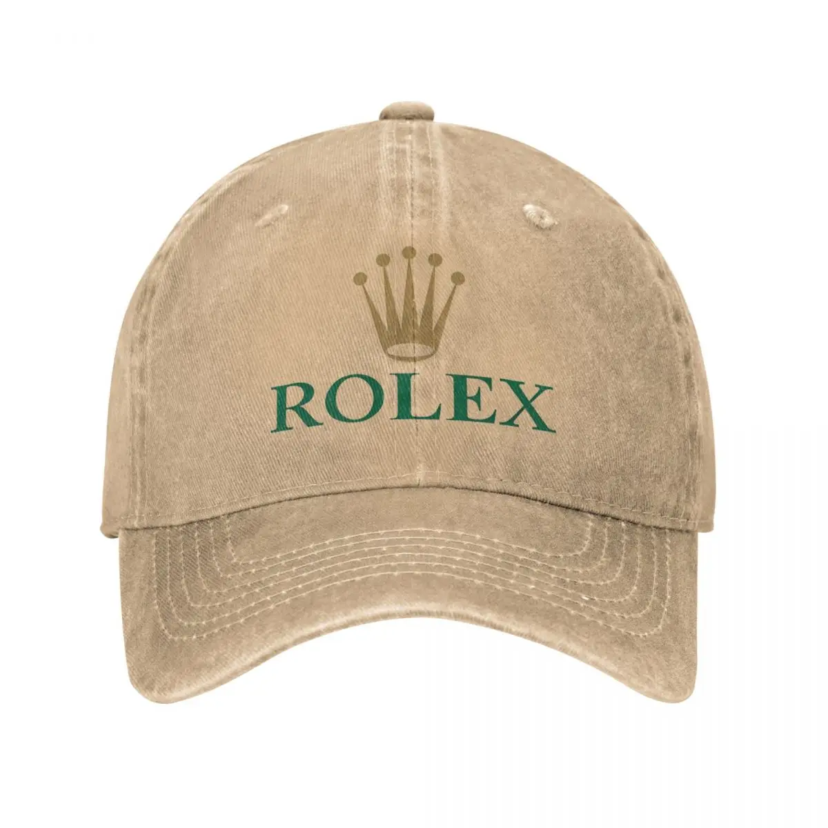 R-ROLEX Logo Men Women Baseball Cap Distressed Washed Caps Hat Retro Outdoor Running Golf Unstructured Soft Snapback Cap