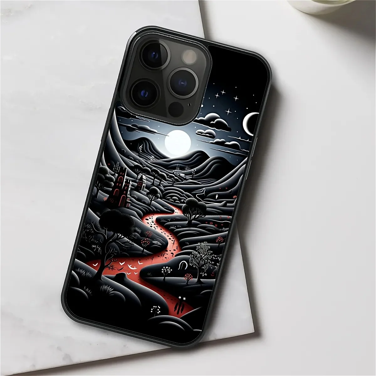 

Chinese pattern phone case - for iPhone16 15 14 13 12 11 promax. Wireless charging, anti-slip and anti-fall protection.