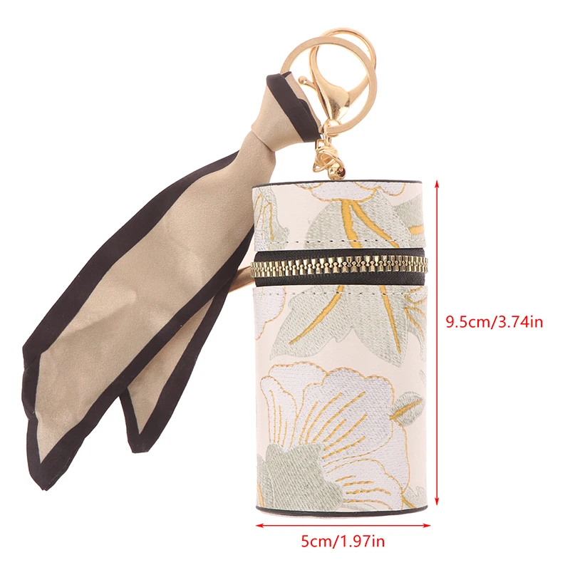 Vintage Mini-Eimer-Geldbörse mit Stickerei, Lippenstift-Aufbewahrungstasche, Schlüsselanhänger, Kopfhörertasche, kleine Tasche, Anhänger, Modeaccessoires – Detail 11