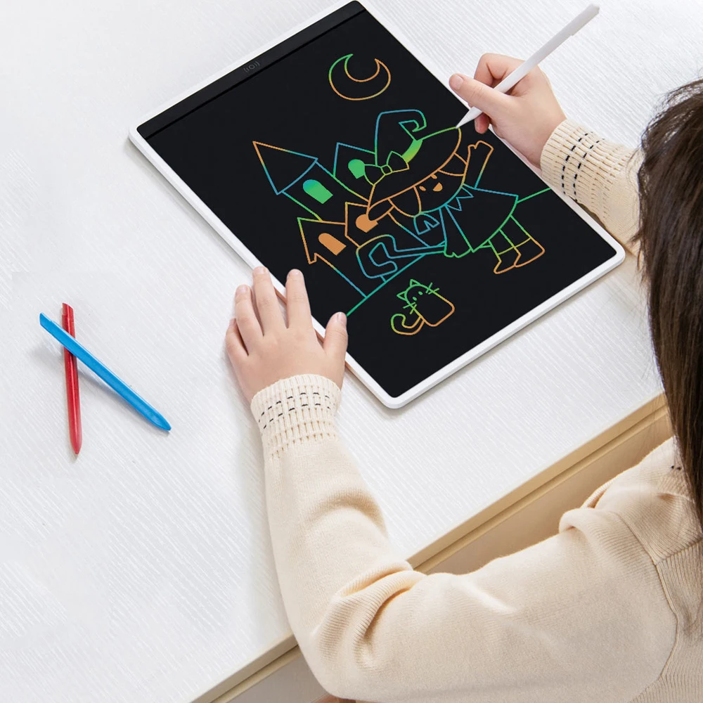 Mijia 10/13.5inch LCD Blackboard Digital Electronic Coloured Handwriting No Dust and Ink Draw Study Message Board for Kids