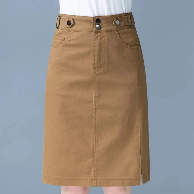 Short Skirt For Women Spring And Summer New High-Waisted A-Line Bag Hip Skirts Casual Solid Korean Fashion Clothes Streetwear