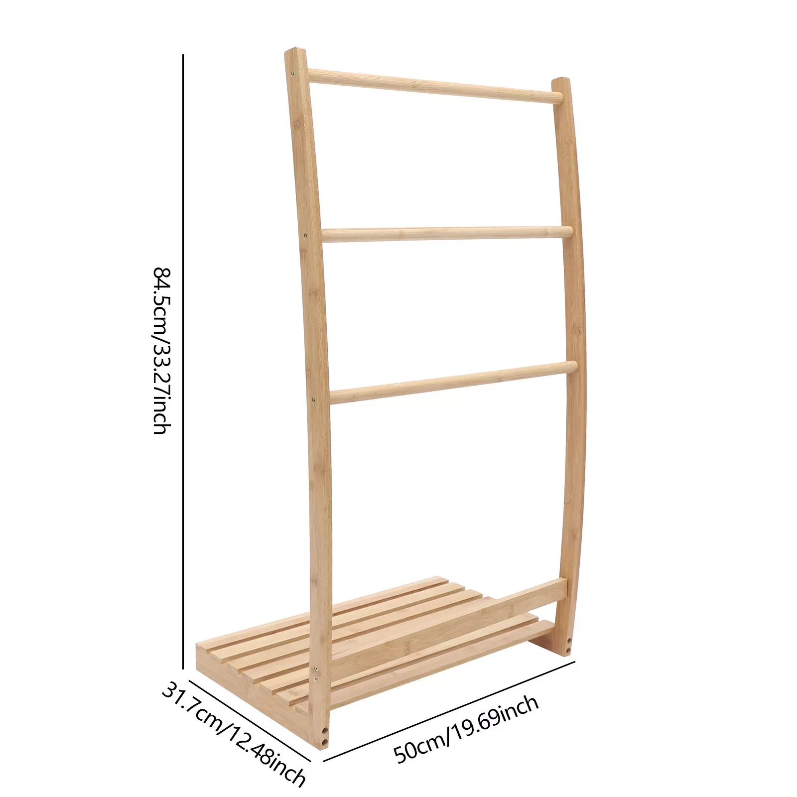 3 Tier Bamboo Towel Rack Freestanding Stand For Hotel Home Bathroom Towel Holder Drying Rack Clothes Storage Stand