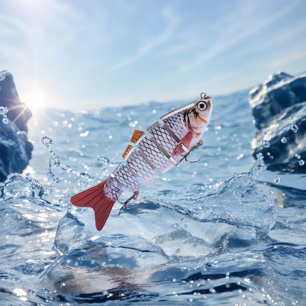 10cm/16.5g 3D 인조 하드 베이트 트레블 훅 포함 사실적인 슬로우 싱킹 피쉬 베이트 바이오닉 스위밍 베이트 배스 파이크 낚시용