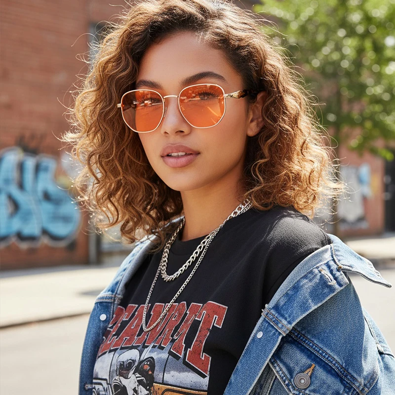 Neue modische und einzigartige Sonnenbrille mit Metallrahmen für Männer und Frauen oder Retro-Sonnenbrille 2415