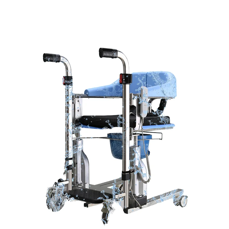 

Elderly Patient Electric One Key Operate Transfer Lift Handicapped Wheelchair Mechanical Lift Transfer With Removable Arms