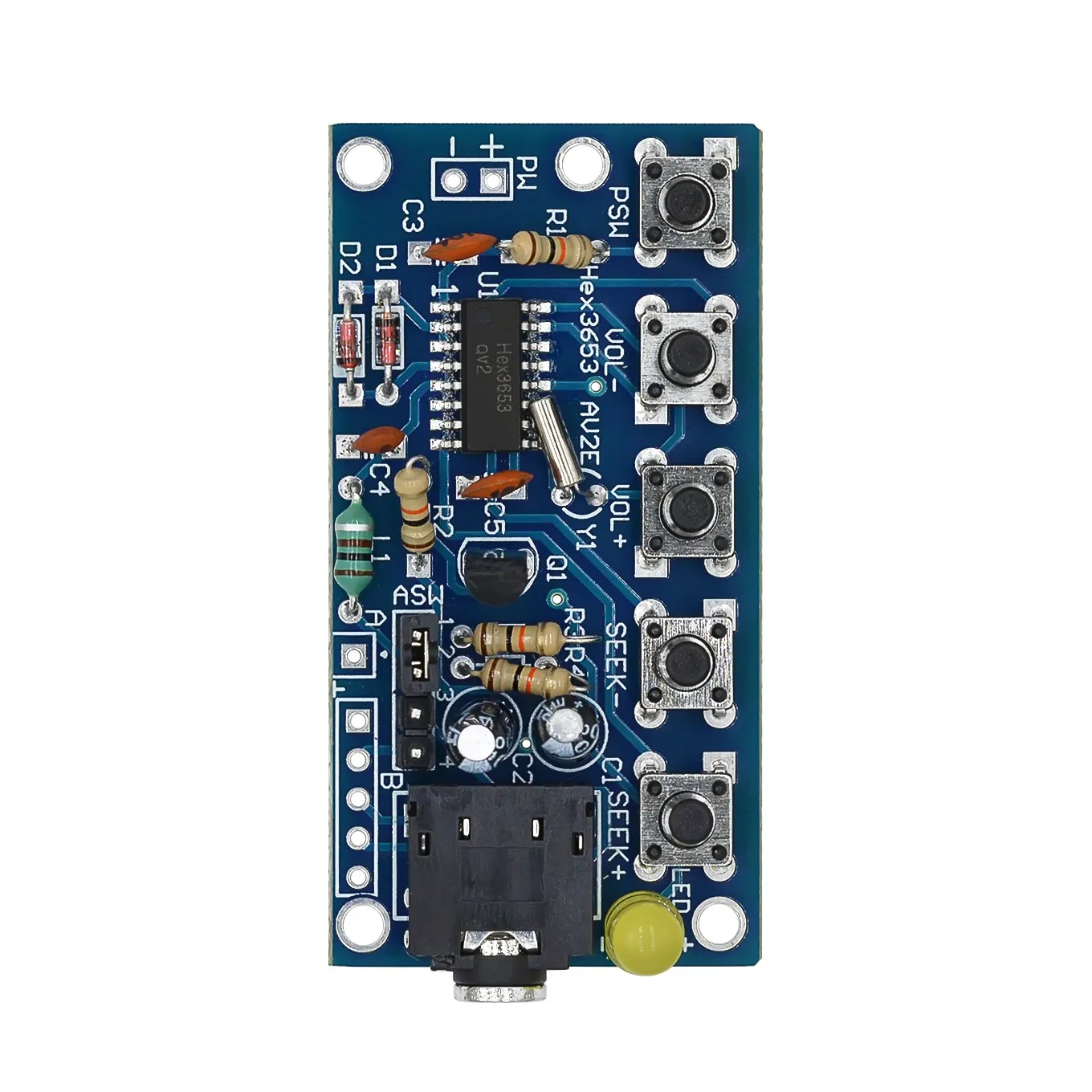 Wireless Stereo FM Radio Receiver Module PCB FM DIY Electronic Kits 76MHz-108MHz DC 1.8V-3.6V