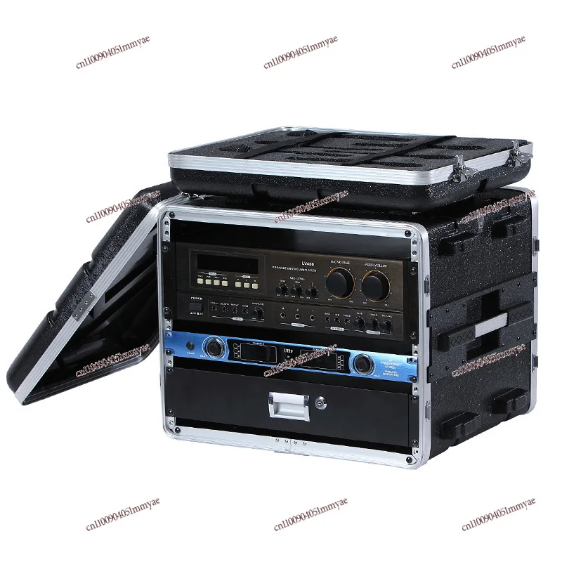 ABS Plastic Portable Air Case Power Amplifier 4U Microphone Receiver Drawer 8U Cabinet Wireless Microphone 6U Chassis
