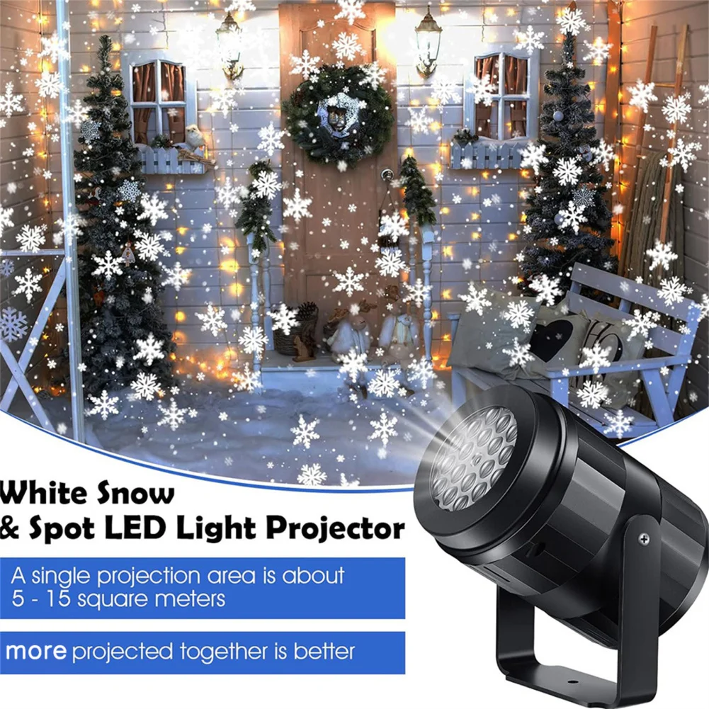 Professional Christmas Snowflake Projector IP65 Waterproof Snow Projection Lamp Night Light For Bedroom Wholesale