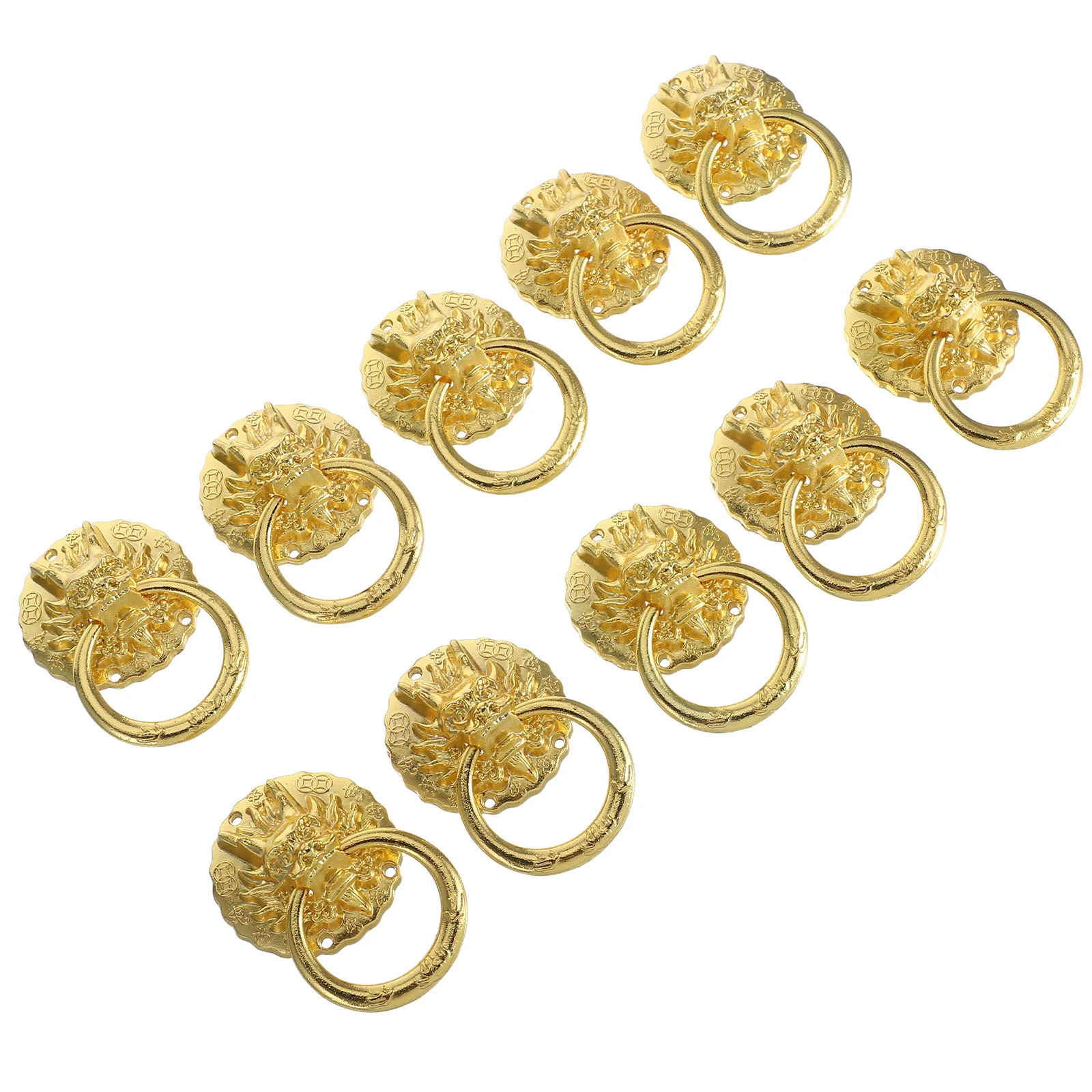 

10 Pcs Retro Alloy Drawer Pulls Vintage Handle for Dresser Box Cabinet Closet Door Hardware Zinc Replacement