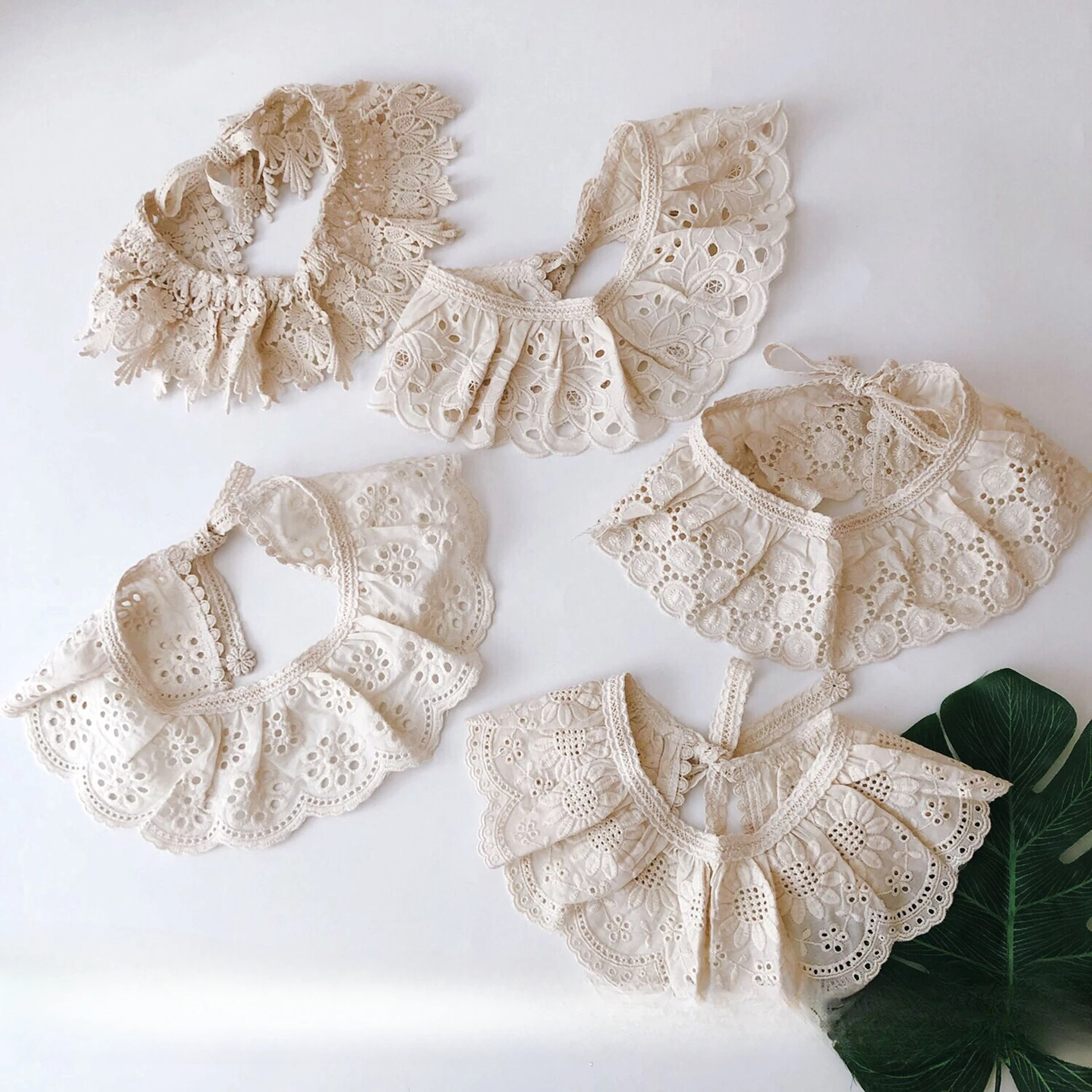 Baby Instagram Style Cute Hollowed-out Lace Creative Little Scarf, Girls Sweet Everything Fashion Princess Shawl Collar