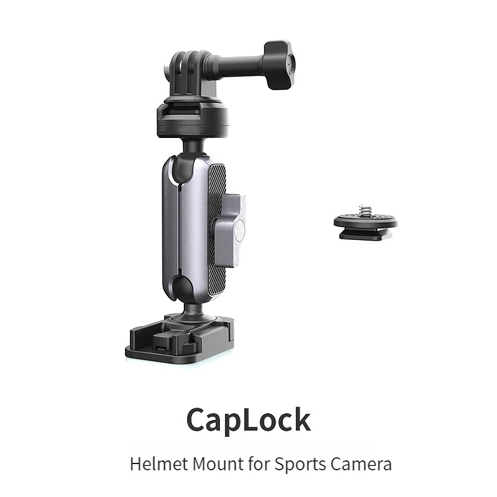 Sports Camera Caplock Helmet Mount Set Adjustable Double Ball Head Adapter Bracket Universal Screw Hole for Action Camera