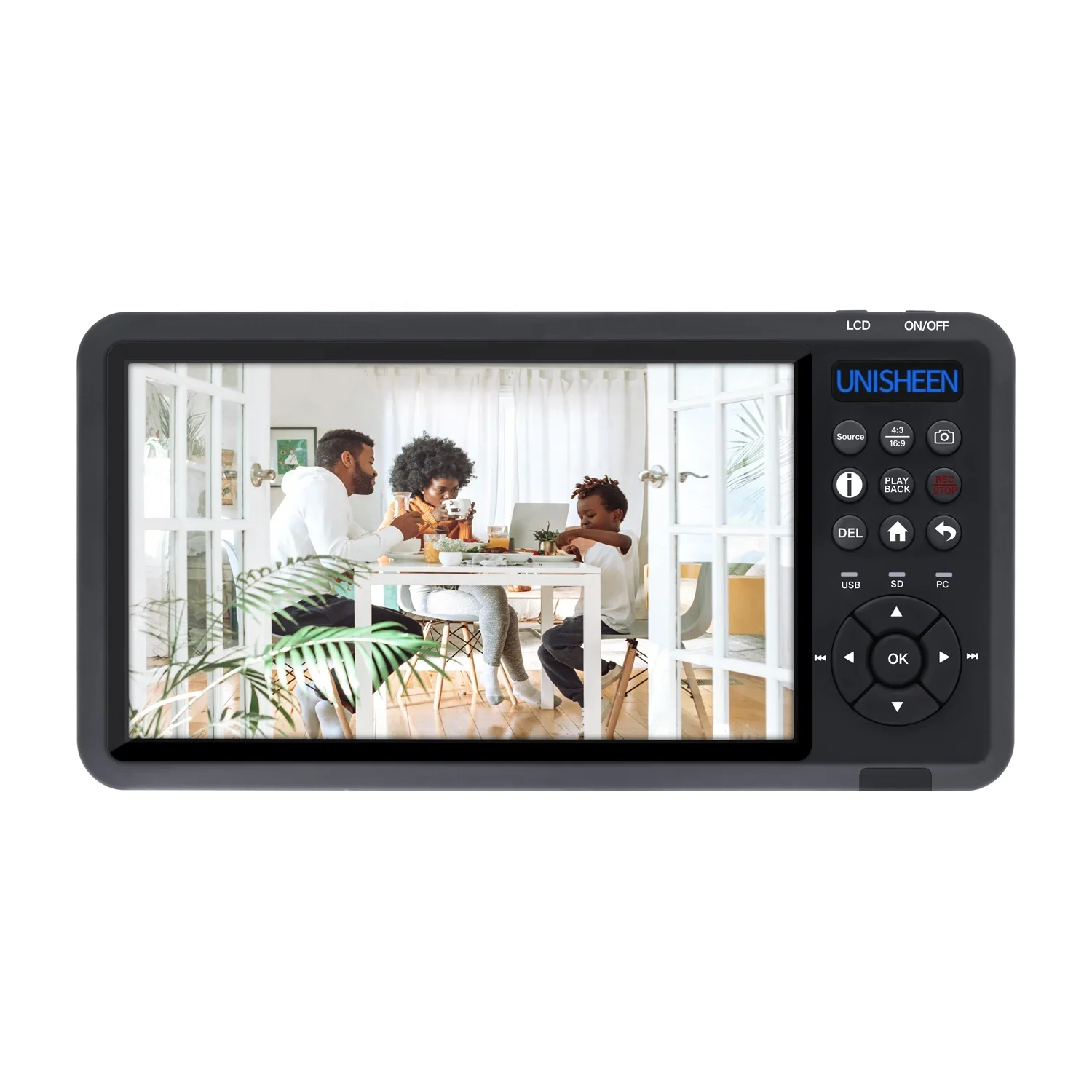 Unisheen UR500A Endoscopio independiente UHD 4K Pantalla conmutable Cámara VGA DVI YPbPr Grabador de vídeo digital