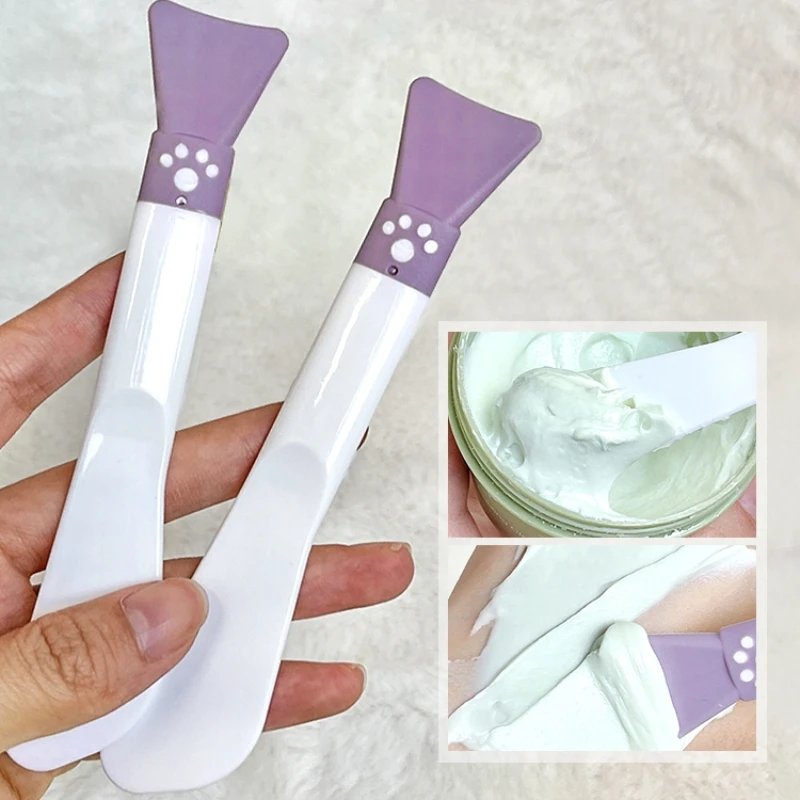 Cute Claw Silicone Facial Mask Brush Double End Scraper Facial Mask Brush Smear Mud Mask Special Facial Beauty Tools