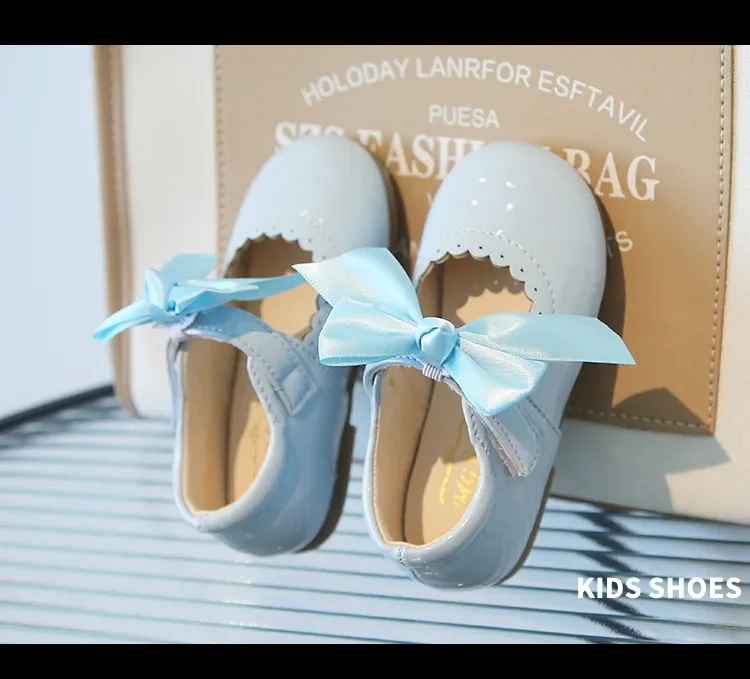 Mädchen-Prinzessinnenschuhe mit Schleife, flache Schuhe für Babys, Kleinkinder und Kinder, für Party, Tanz, Schule, mit Band, Frühling und Herbst, neue Mode, rutschfest, weich – Detail 10