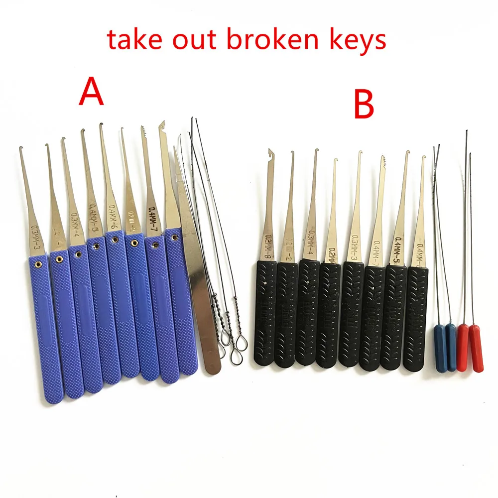 Locksmith Supplies Broken Key Auto Extractor Remove Hooks Stainless Steel DIY Hand Tools Hardware