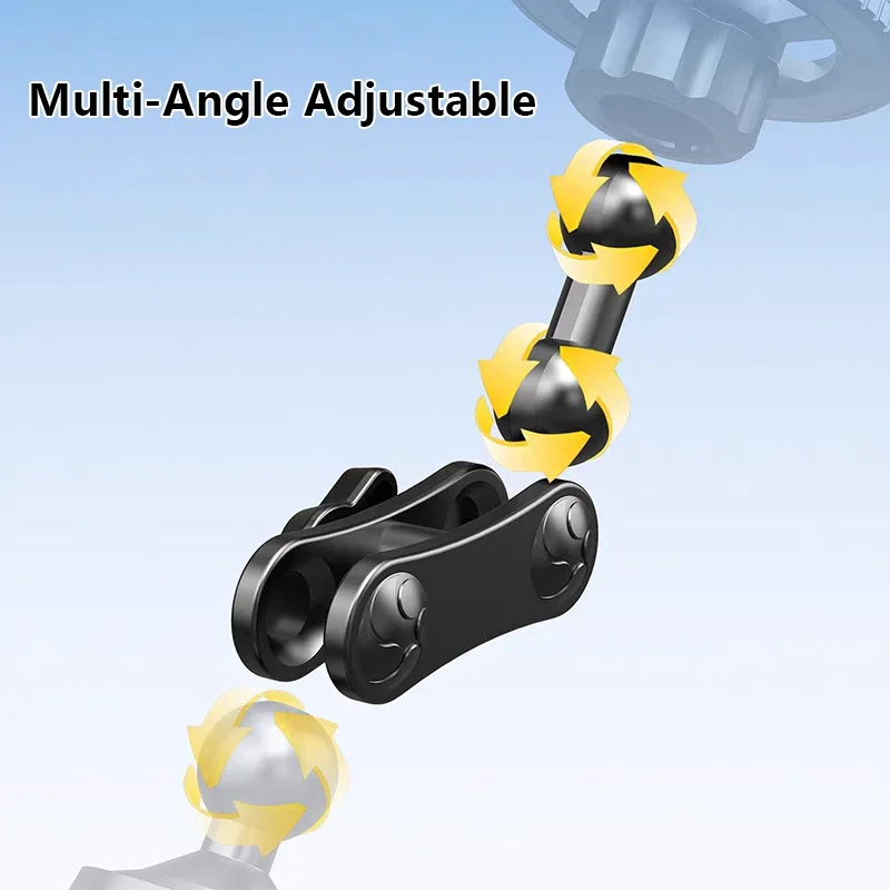 Aluminum 17mm Ball Mount Extension Adapter, Rotation Extension Rod for Car Air Vent Dashboard Phone Holder Accessories image 3