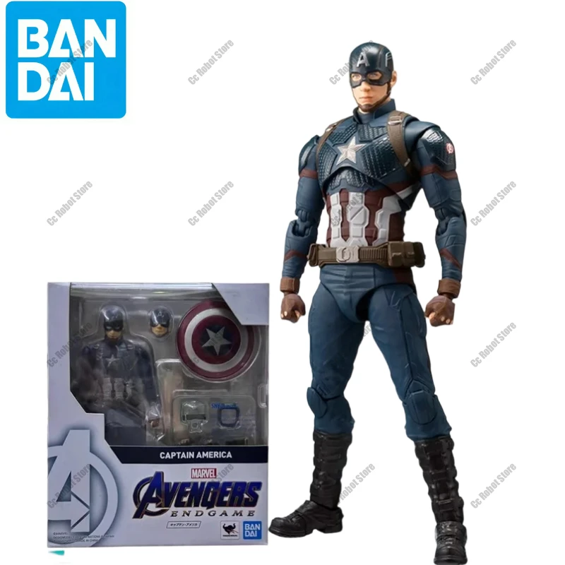 BANDAI Genuine S. H. Figuarts Series The  Endgame Eagle Eye, Hulk, Captain America Finished Product Movable Model
