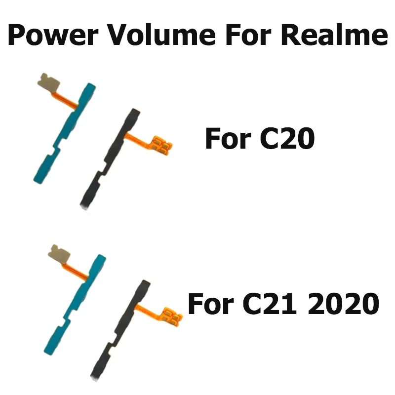 

ew Switch Side Button Volume For Realme C20 C21 2020 Mute Power On Off Flex Cable