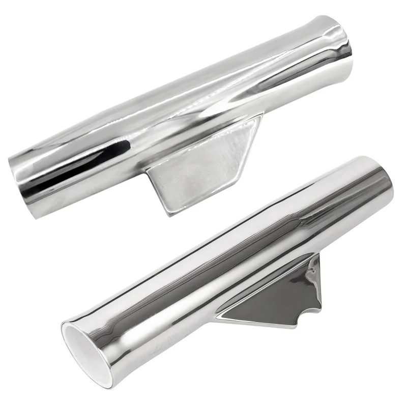 ISURE MARINE Stainless Steel Fishing Rod Holder Fish Tail Fishing Rod Seat With Trapezoidal Fishing Rod Seat Boat Accessories