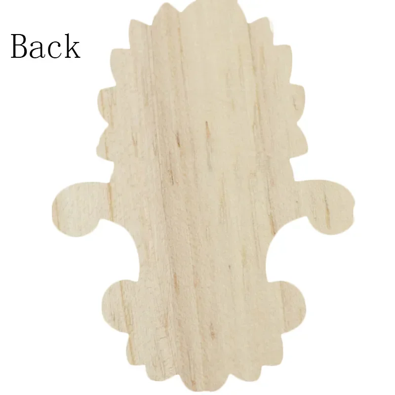 1PC Wood Carved Corner Onlay Applique Unpainted Furniture Cabinet Decorative Figurines Wooden Miniature Furniture Accessories